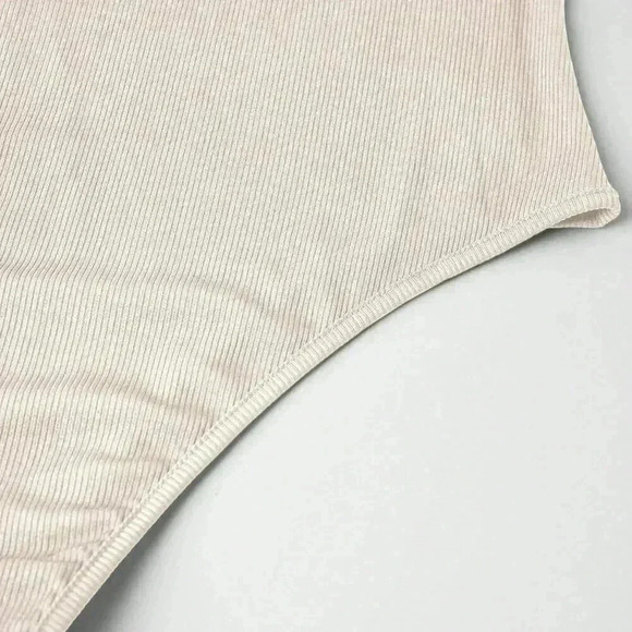 Apricot Casual Women's Solid Color Short Sleeve Bodysuit And Drawstring Pants - Picture 4 of 6